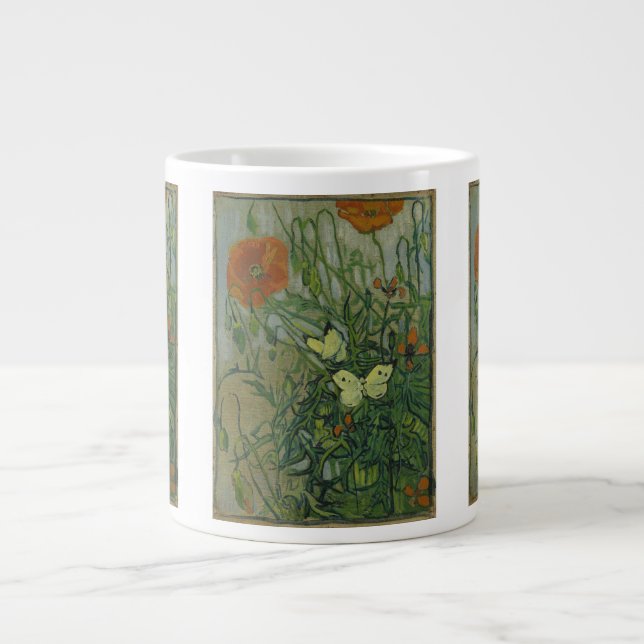 Vincent van Gogh - Butterflies and Poppies Giant Coffee Mug (Front)