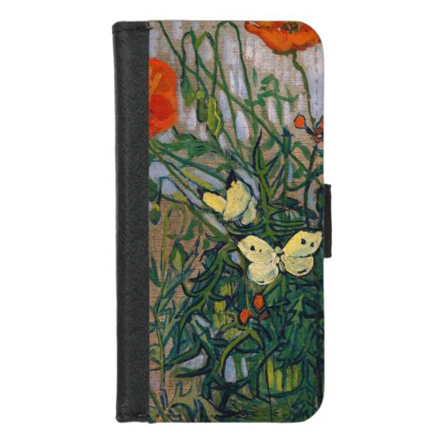 Vincent van Gogh _ Butterflies and Poppies iPhone 87 Wallet Case