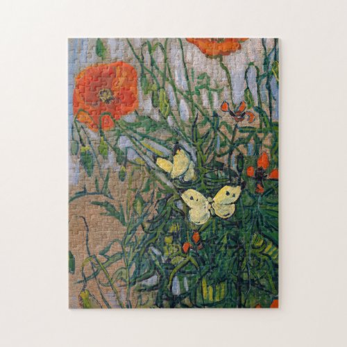 Vincent van Gogh _ Butterflies and Poppies Jigsaw Puzzle