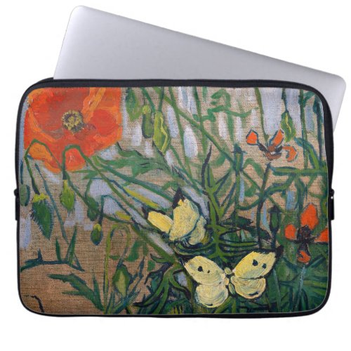 Vincent van Gogh _ Butterflies and Poppies Laptop Sleeve
