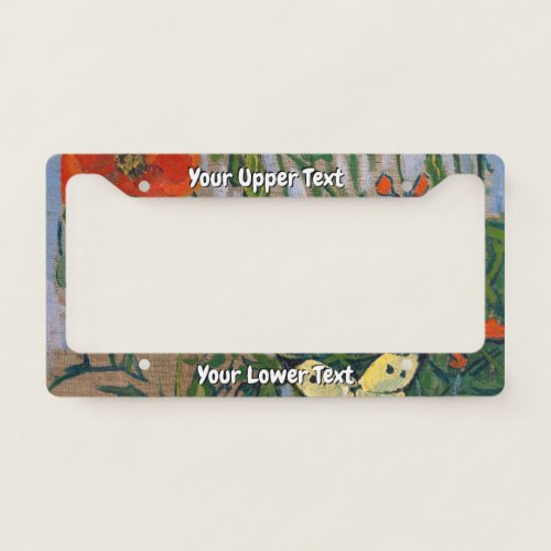 Vincent van Gogh _ Butterflies and Poppies License Plate Frame