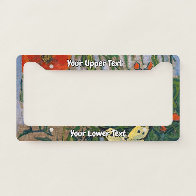 Vincent van Gogh - Butterflies and Poppies License Plate Frame (Front)