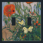Vincent van Gogh - Butterflies and Poppies Light Switch Cover<br><div class="desc">Butterflies and Poppies - Vincent van Gogh,  Oil on Canvas,  1890</div>