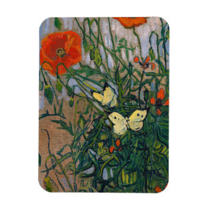 Vincent van Gogh - Butterflies and Poppies Magnet