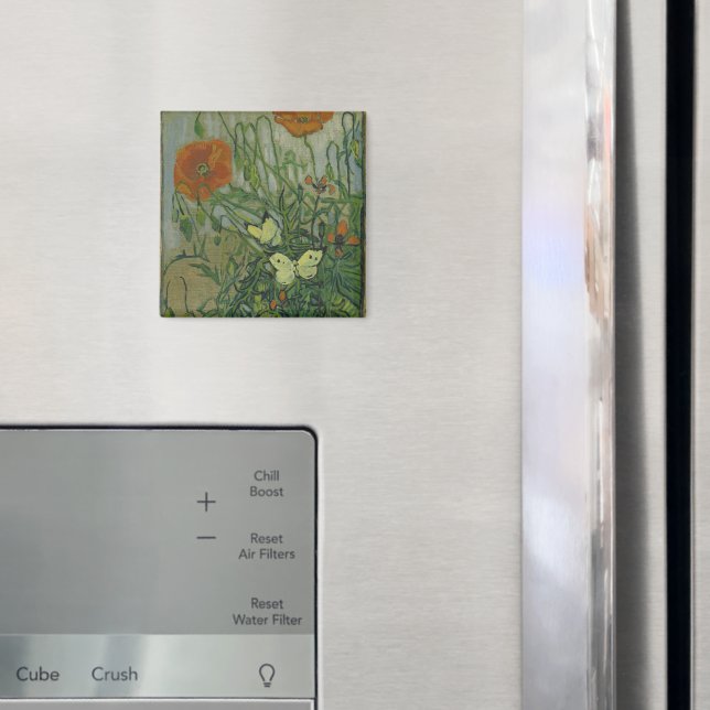 Vincent van Gogh - Butterflies and Poppies Magnet (In Situ (Fridge))
