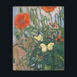 Vincent van Gogh - Butterflies and Poppies Metal Print<br><div class="desc">Butterflies and Poppies - Vincent van Gogh,  Oil on Canvas,  1890</div>