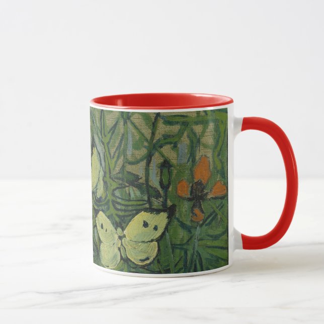 Vincent van Gogh - Butterflies and Poppies Mug (Right)