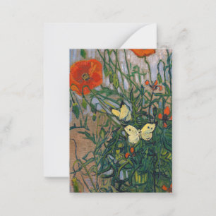 Vincent van Gogh - Butterflies and Poppies Note Card
