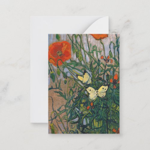 Vincent van Gogh _ Butterflies and Poppies Note Card