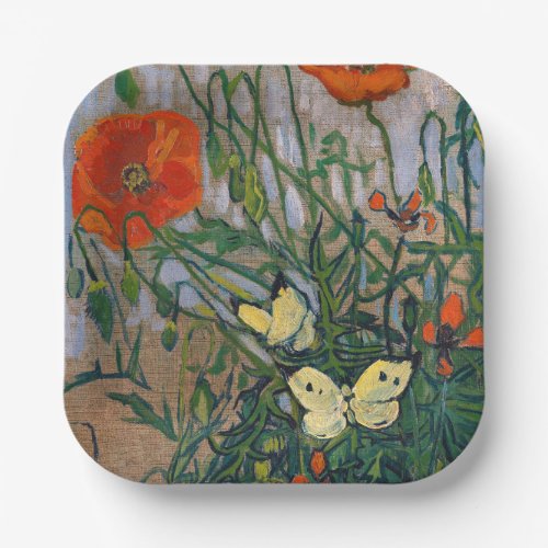 Vincent van Gogh _ Butterflies and Poppies Paper Plates