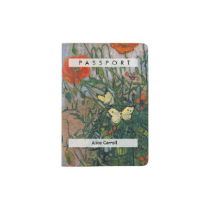 Vincent van Gogh - Butterflies and Poppies Passport Holder