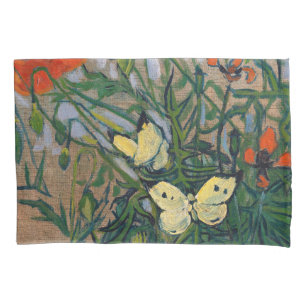 Vincent van Gogh - Butterflies and Poppies Pillow Case