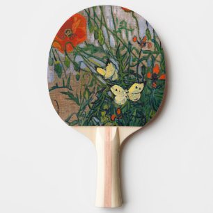 Vincent van Gogh - Butterflies and Poppies Ping Pong Paddle