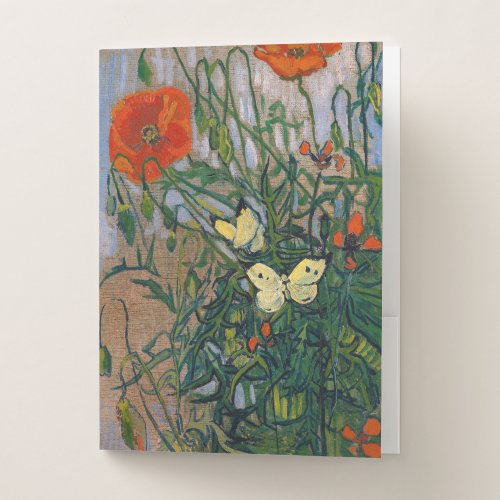 Vincent van Gogh _ Butterflies and Poppies Pocket Folder