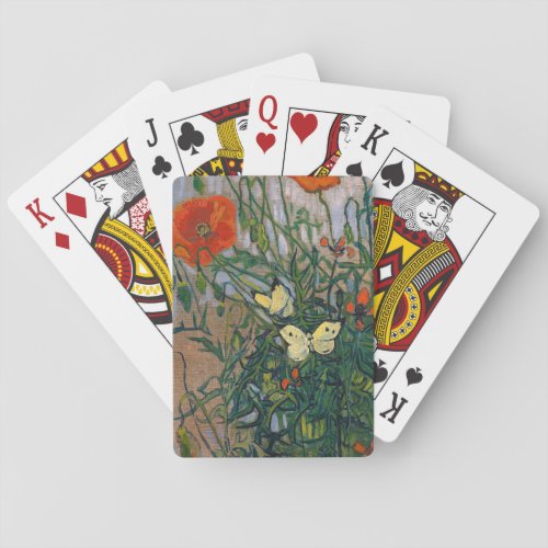 Vincent van Gogh _ Butterflies and Poppies Poker Cards