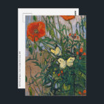 Vincent van Gogh - Butterflies and Poppies Postcard<br><div class="desc">Butterflies and Poppies - Vincent van Gogh,  Oil on Canvas,  1890</div>