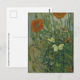 Vincent van Gogh - Butterflies and Poppies Postcard