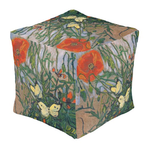 Vincent van Gogh _ Butterflies and Poppies Pouf