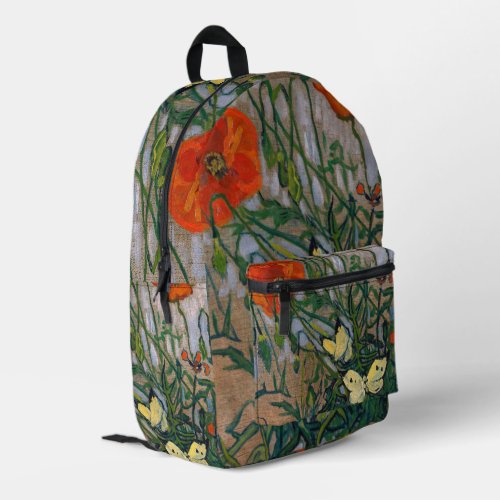 Vincent van Gogh _ Butterflies and Poppies Printed Backpack