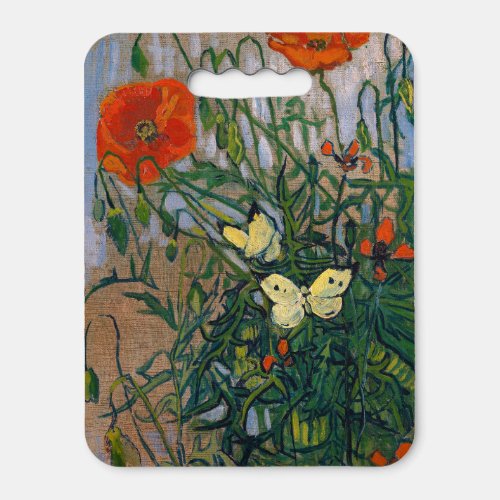 Vincent van Gogh _ Butterflies and Poppies Seat Cushion