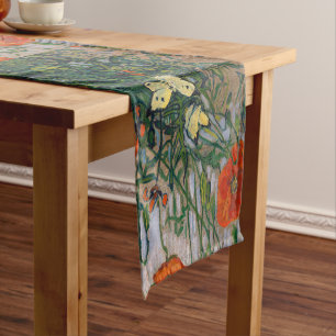 Vincent van Gogh - Butterflies and Poppies Short Table Runner