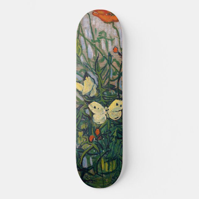 Vincent van Gogh - Butterflies and Poppies Skateboard (Front)