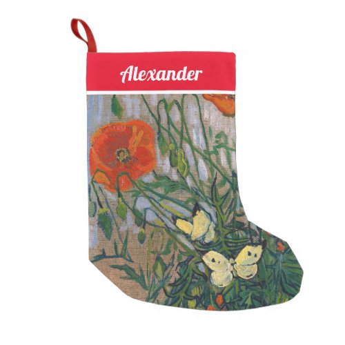 Vincent van Gogh _ Butterflies and Poppies Small Christmas Stocking
