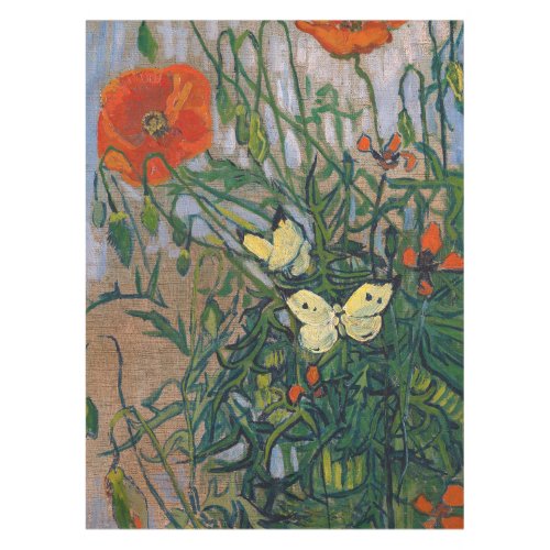 Vincent van Gogh _ Butterflies and Poppies Tablecloth