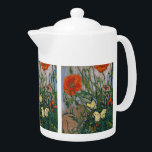 Vincent van Gogh - Butterflies and Poppies Teapot<br><div class="desc">Butterflies and Poppies - Vincent van Gogh, Oil on Canvas, 1890</div>