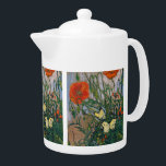 Vincent van Gogh - Butterflies and Poppies Teapot<br><div class="desc">Butterflies and Poppies - Vincent van Gogh,  Oil on Canvas,  1890</div>