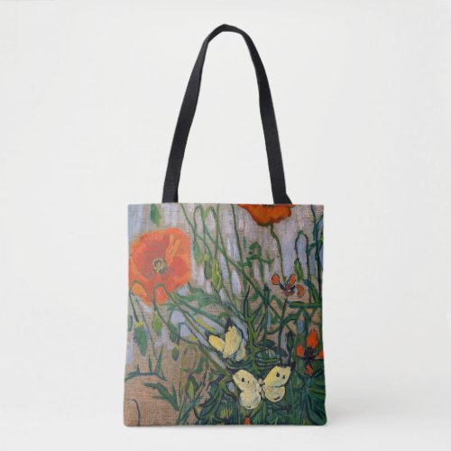 Vincent van Gogh _ Butterflies and Poppies Tote Bag