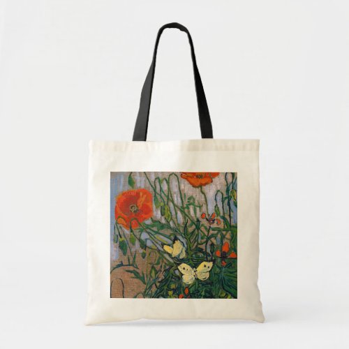 Vincent van Gogh _ Butterflies and Poppies Tote Bag