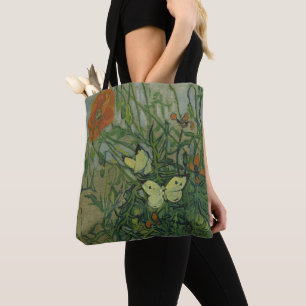Vincent van Gogh - Butterflies and Poppies Tote Bag