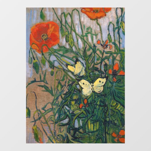 Vincent van Gogh _ Butterflies and Poppies Window Cling