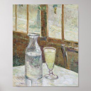 Vincent Van Gogh Cafe Table with Absinthe Poster