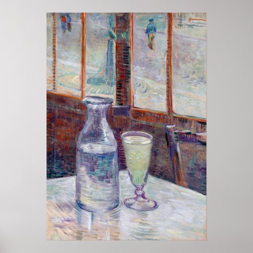 Vincent van Gogh Caf Table with Absinthe Poster