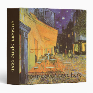 Vincent van Gogh - Cafe Terrace at Night 3 Ring Binder