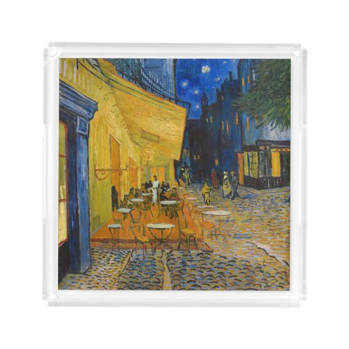 Vincent van Gogh _ Cafe Terrace at Night Acrylic Tray