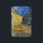 Vincent van Gogh - Cafe Terrace at Night Bath Mat<br><div class="desc">Cafe Terrace on the Place du Forum at Night - Vincent van Gogh,  1888</div>