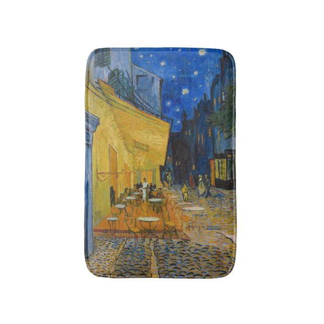 Vincent van Gogh - Cafe Terrace at Night Bath Mat (Front Vertical)