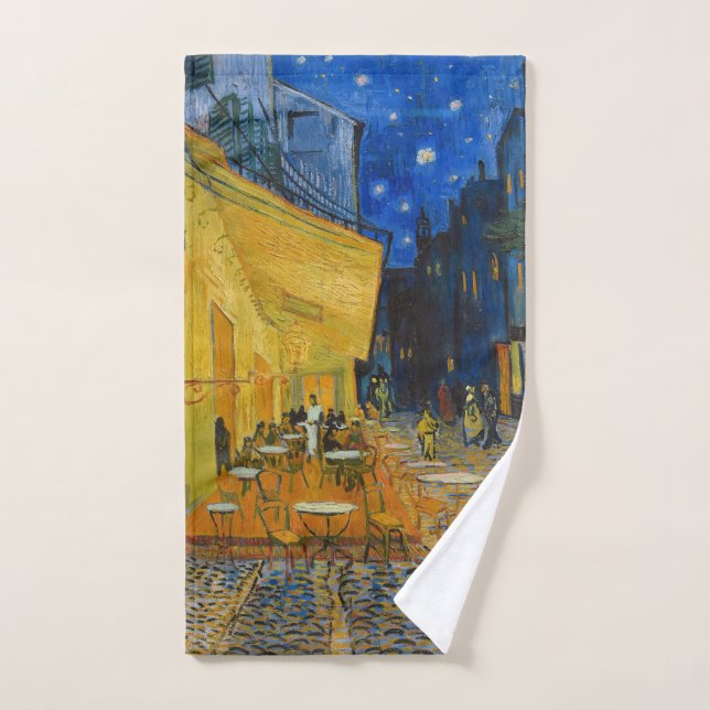 Vincent van Gogh - Cafe Terrace at Night Bath Towel Set (Hand Towel)