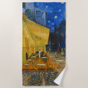 Vincent van Gogh - Cafe Terrace at Night Beach Towel