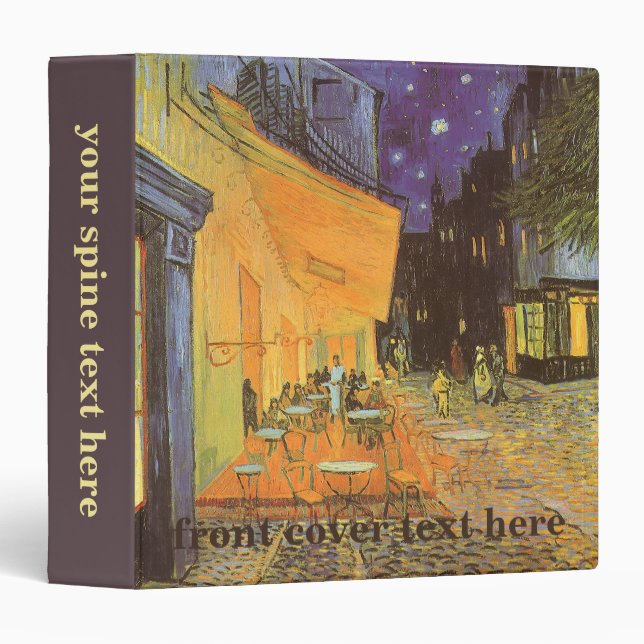 Vincent van Gogh - Cafe Terrace at Night Binder (Front/Spine)