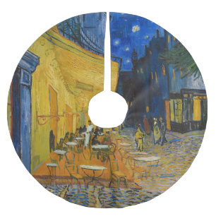 Vincent van Gogh - Cafe Terrace at Night Brushed Polyester Tree Skirt