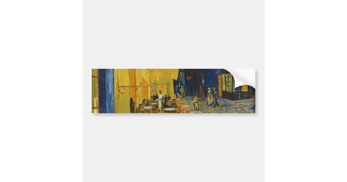 Vincent van Gogh - Cafe Terrace at Night Bumper Sticker | Zazzle