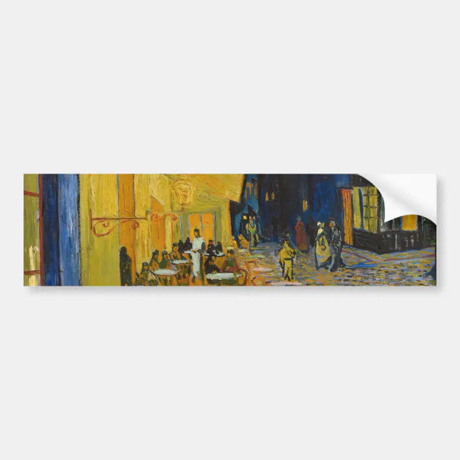 Vincent van Gogh - Cafe Terrace at Night Bumper Sticker | Zazzle