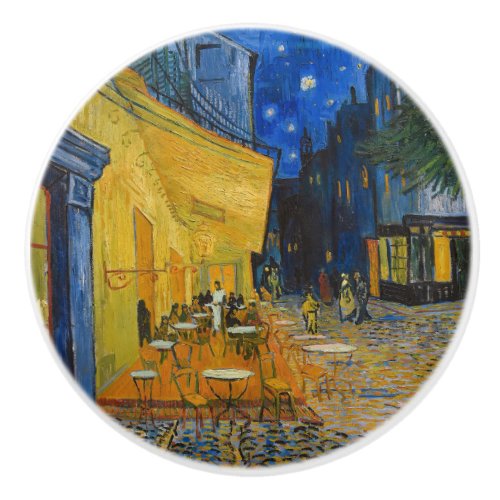 Vincent van Gogh _ Cafe Terrace at Night Ceramic Knob