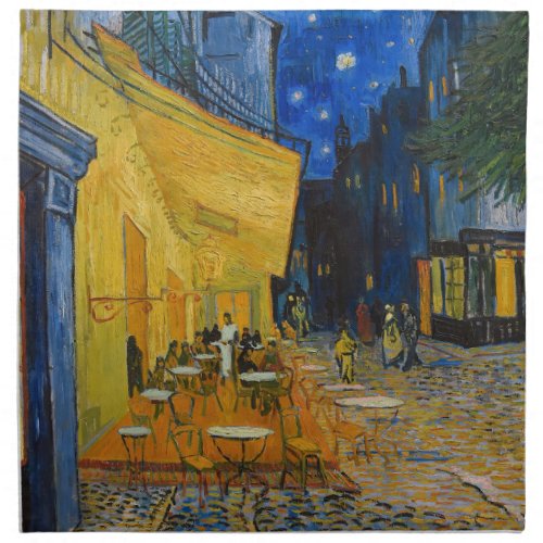 Vincent van Gogh _ Cafe Terrace at Night Cloth Napkin
