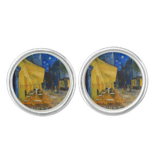 Vincent van Gogh - Cafe Terrace at Night Cufflinks