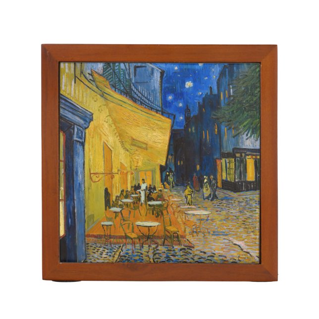 Vincent van Gogh - Cafe Terrace at Night Desk Organizer (Front)